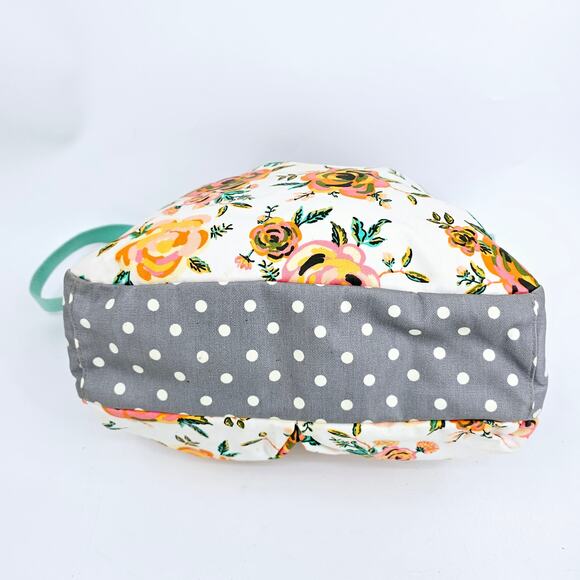 Matilda Jane Over The Moon Messenger Floral Diaper Bag & Pad Gray Teal - Picture 7 of 16